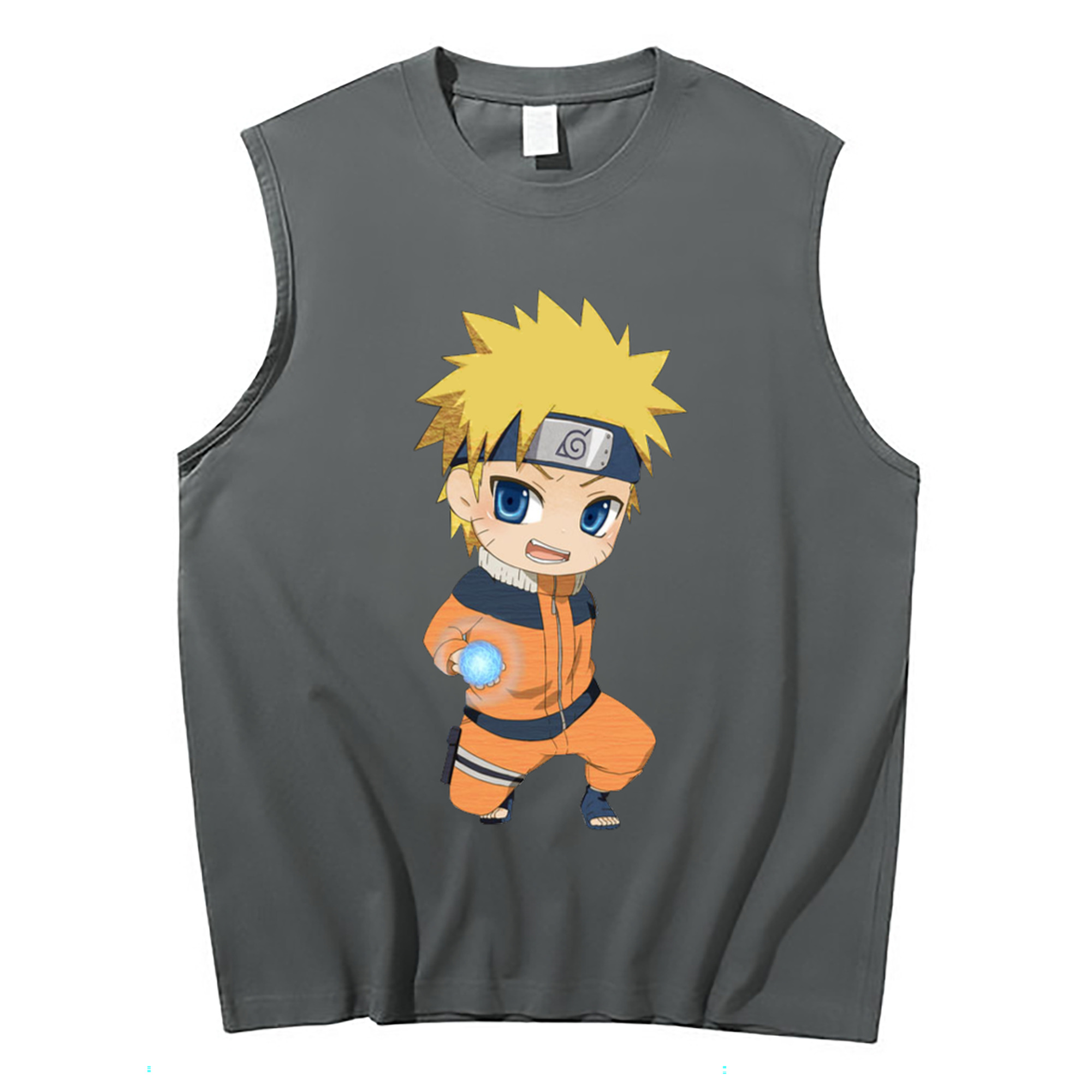 （画像用） NARUTO -ナルト- うずまき ナルト Uzumaki Naruto コットン100％タンクトップ（フロントプリント）
